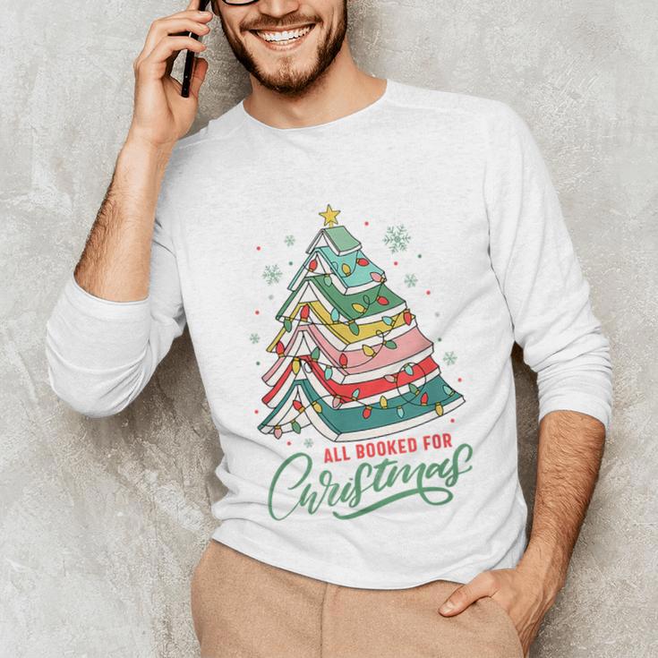 All Booked For Christmas Book Xmas Tree Lights Reading Girly Unisex Long Sleeve T-Shirt All Booked For Christmas Book Xmas Tree Lights Reading Girly Unisex Long Sleeve T-Shirt
