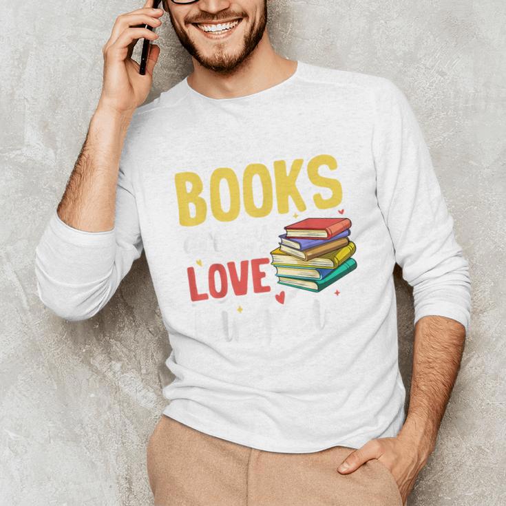 Books Are My Love Language Stack Unisex Long Sleeve T-Shirt