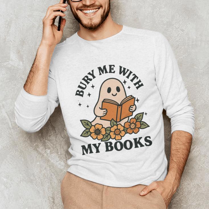 Bury Me With My Books Ghost Tee Unisex Long Sleeve T-Shirt