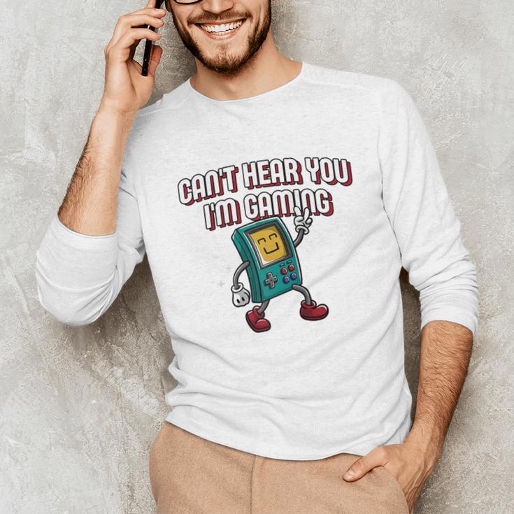 Cant Hear You Im Gaming Introvert Gamer Antisocial Raglan Baseball Tee Unisex Long Sleeve T-Shirt