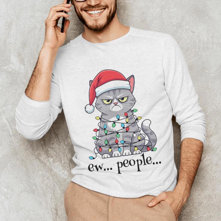 Cat Ew People Adult Humor Introvert Anti-Social Unisex Long Sleeve T-Shirt Cat Ew People Adult Humor Introvert Anti-Social Unisex Long Sleeve T-Shirt