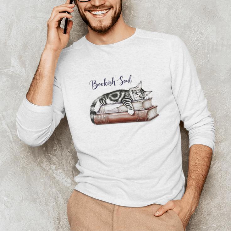 Cat Life Books And Cats Cat Lover Cat Mom Book Lovers Unisex Long Sleeve T-Shirt Cat Life Books And Cats Cat Lover Cat Mom Book Lovers Unisex Long Sleeve T-Shirt