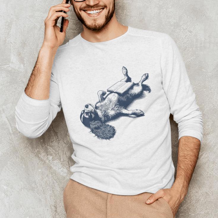 Cavalier King Charles Spaniel Book Nap Vintage Dog Mom Dad Unisex Long Sleeve T-Shirt Cavalier King Charles Spaniel Book Nap Vintage Dog Mom Dad Unisex Long Sleeve T-Shirt