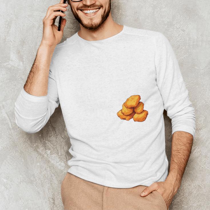Chicken Nugget Saying Introvert Nuggie Foodie Food Unisex Long Sleeve T-Shirt Chicken Nugget Saying Introvert Nuggie Foodie Food Unisex Long Sleeve T-Shirt