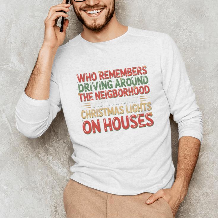 Christmas Lights Nostalgia – Holiday Memory Christmas Spirit Premium Tri-Blend Unisex Long Sleeve T-Shirt