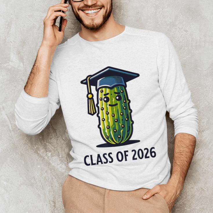 Class Of 2026 Graduation Pickle Trendy Graduate Humor Unisex Long Sleeve T-Shirt