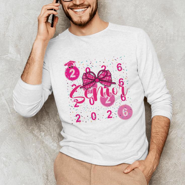 Class Of 2026 Senior Coquette Pink Bow Graduation Family Premium Tri-Blend Unisex Long Sleeve T-Shirt
