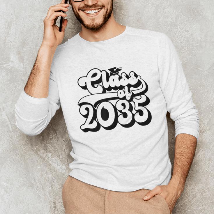 Class Of 2035 Senior Retro 2035 Grad Graduate Graduation Unisex Long Sleeve T-Shirt