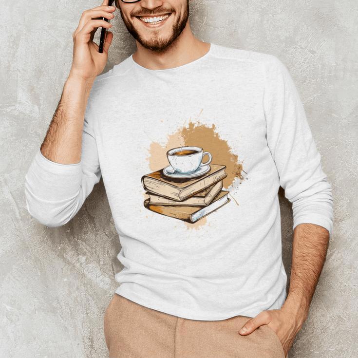 Coffee And Books Adult Books Lover Reading Unisex Long Sleeve T-Shirt