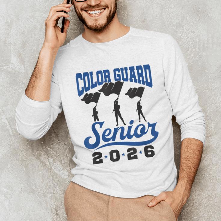 Color Guard Senior 2026 Flags Marching Band Graduation Grad Unisex Long Sleeve T-Shirt