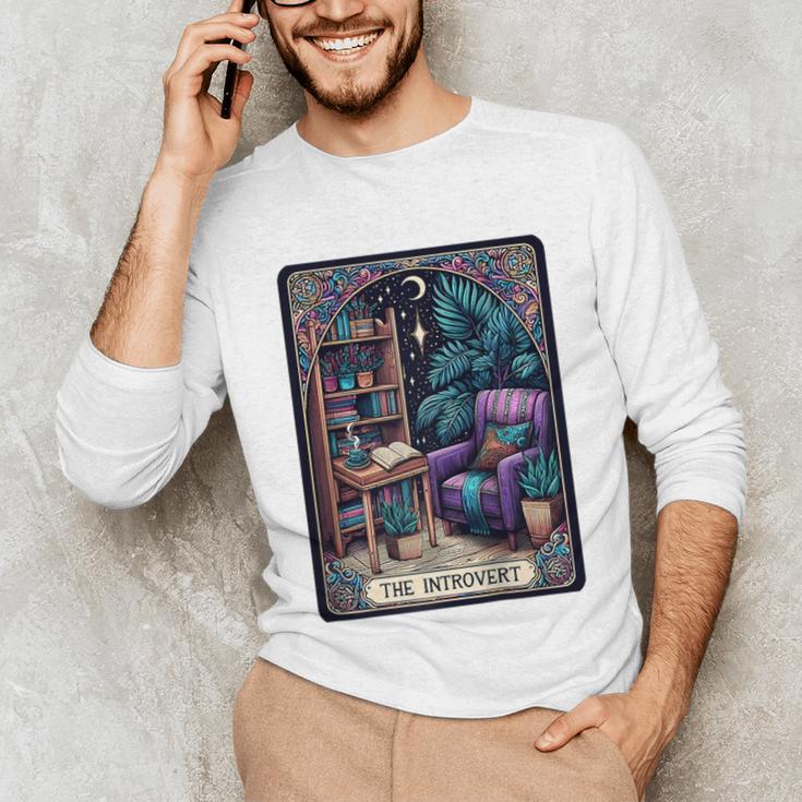 Color Graphic The Introvert Tarot Card Raglan Baseball Tee Unisex Long Sleeve T-Shirt