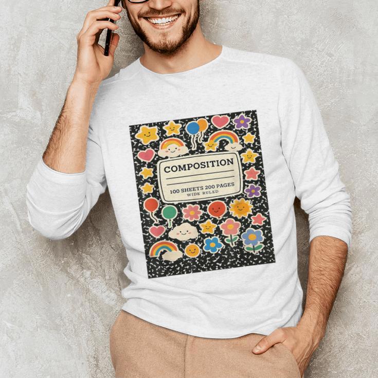 Composition Notebook Costume Teacher Matching Halloween Book Unisex Long Sleeve T-Shirt