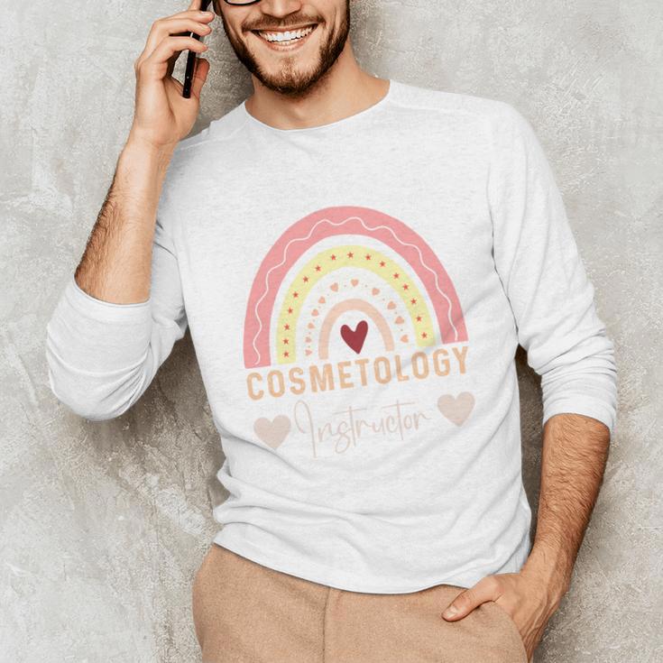 Cosmetology Instructor Cosmetologist Graduation Rainbow Unisex Long Sleeve T-Shirt