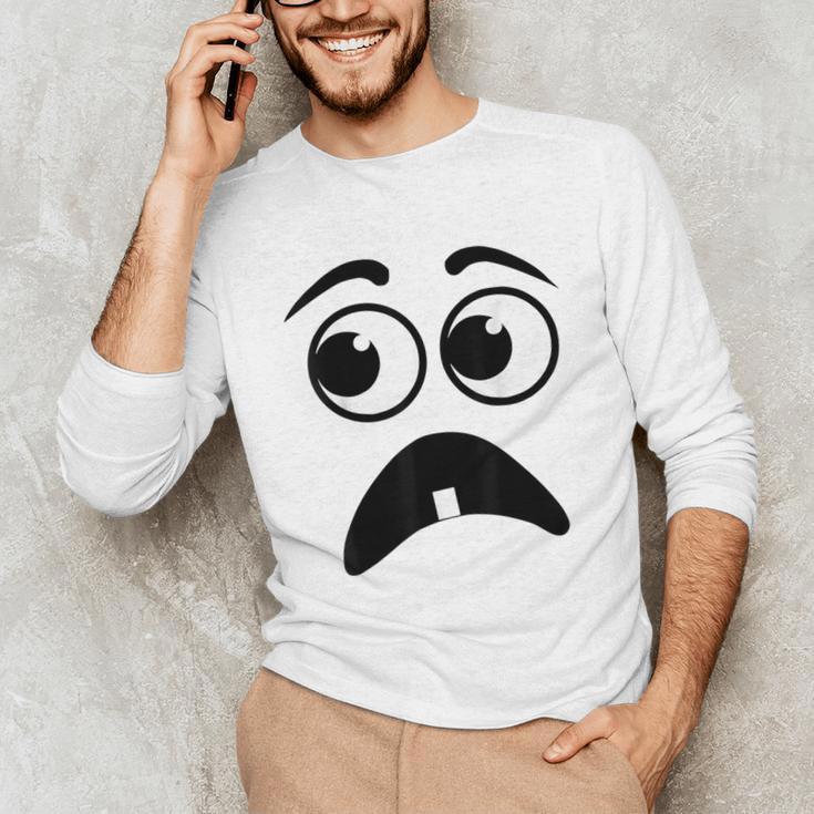 Creepy Face Carrot Halloween Book Character Costume Unisex Long Sleeve T-Shirt