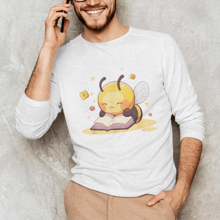 Cute Bee Reading Book Teacher Student Reader Graphic For Men Women Kids Unisex Long Sleeve T-Shirt Cute Bee Reading Book Teacher Student Reader Graphic For Men Women Kids Unisex Long Sleeve T-Shirt
