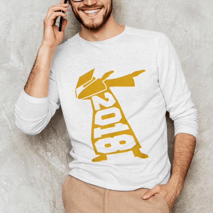 Dabbing Graduation Class Of 2018 T-Shirt School Colors Unisex Long Sleeve T-Shirt