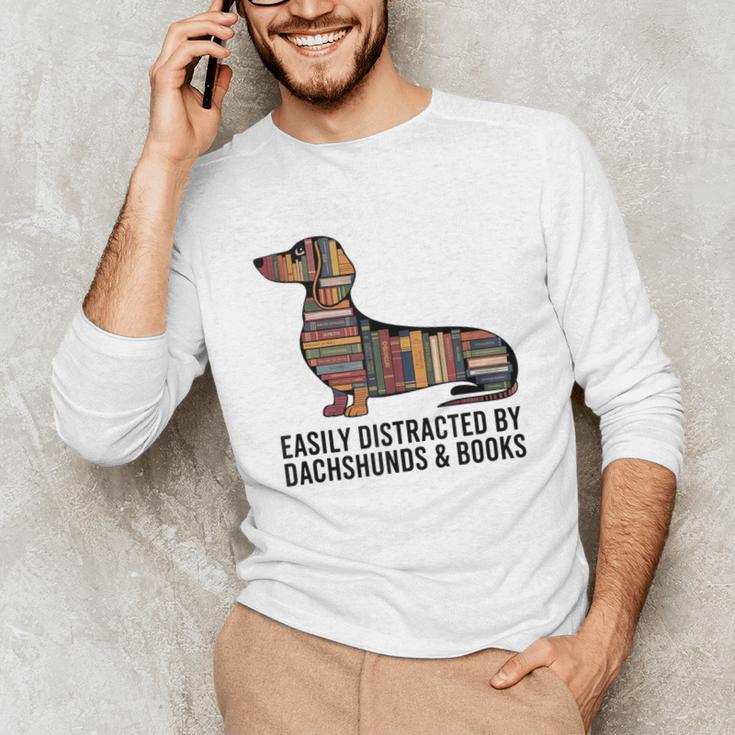 Dachshund Dog Dachshund Decor Books Nerds Dachshund Unisex Long Sleeve T-Shirt Dachshund Dog Dachshund Decor Books Nerds Dachshund Unisex Long Sleeve T-Shirt