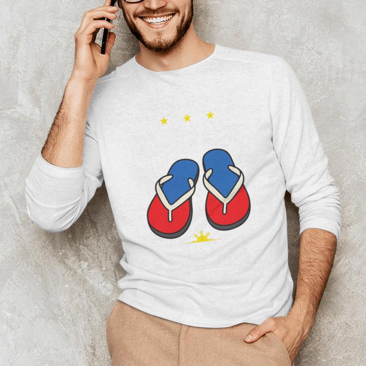 Discipline Arsenal Pinoy Nostalgia Filipino Tsinelas Premium Tri-Blend Unisex Long Sleeve T-Shirt