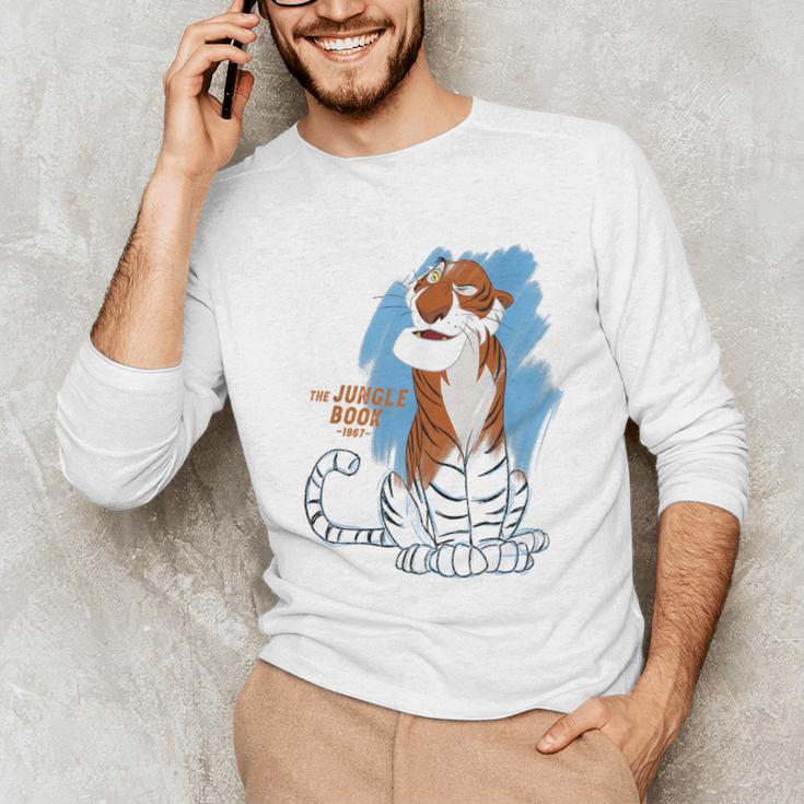 Disney Ink And Paint Shere Khan From The Jungle Book 1967 Unisex Long Sleeve T-Shirt Disney Ink And Paint Shere Khan From The Jungle Book 1967 Unisex Long Sleeve T-Shirt