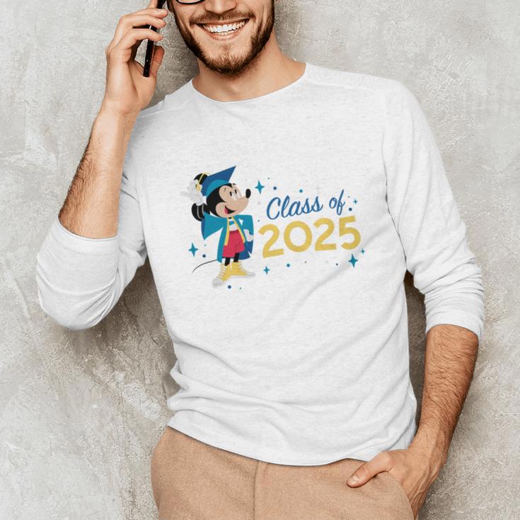 Disney Mickey Mouse Cap & Gown '25 Graduation Class Of 2025 Premium Tri-Blend Unisex Long Sleeve T-Shirt