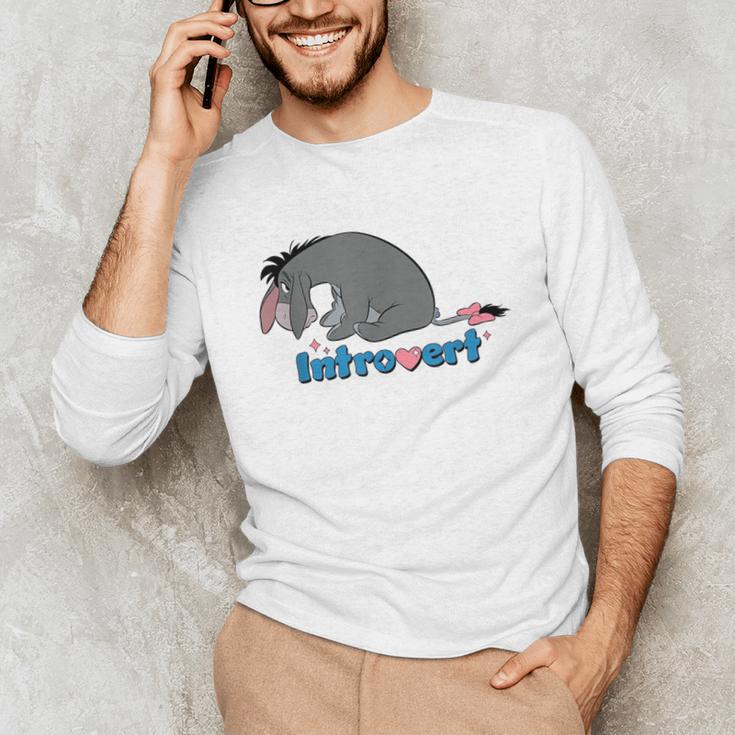 Disney Winnie The Pooh Introvert Eeyore Logo Unisex Long Sleeve T-Shirt Disney Winnie The Pooh Introvert Eeyore Logo Unisex Long Sleeve T-Shirt