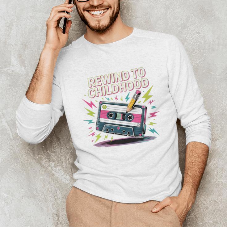 Elder Millennials Embracing 90s Rewind Nostalgia Vibes Premium Unisex Long Sleeve T-Shirt