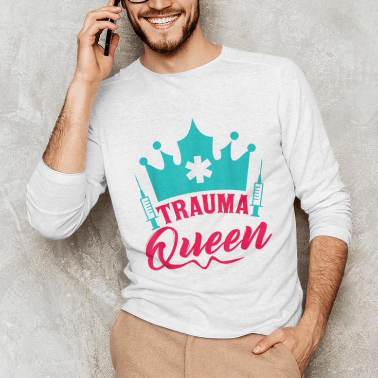 EMT Trauma Queen Paramedic Student T-Shirt Graduation Unisex Long Sleeve T-Shirt
