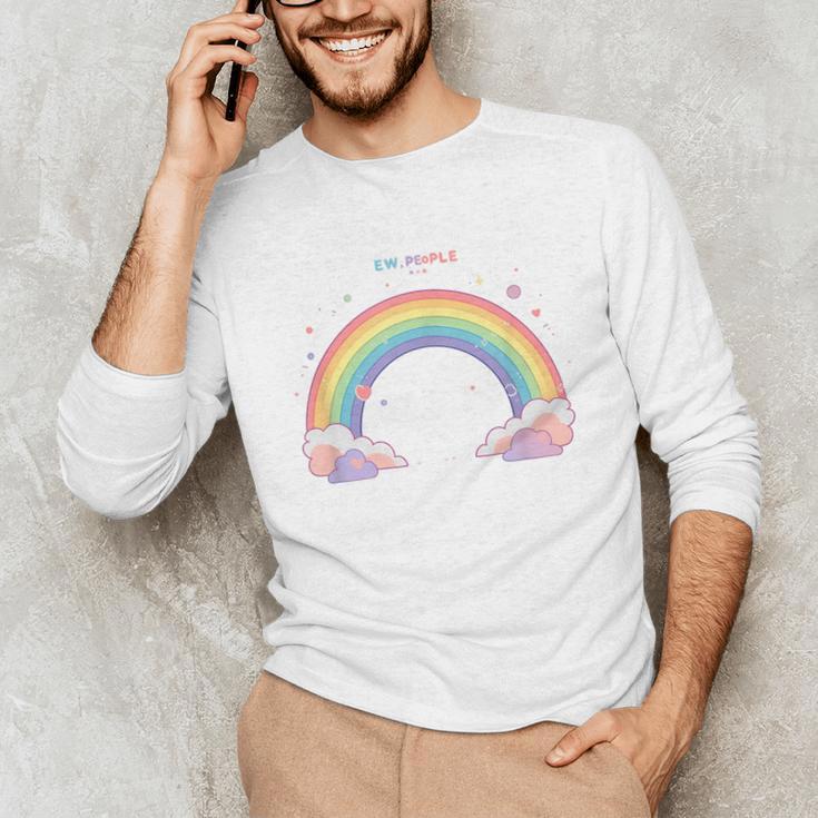 Ew People Antisocial Introvert Kawaii Sarcastic Unisex Long Sleeve T-Shirt