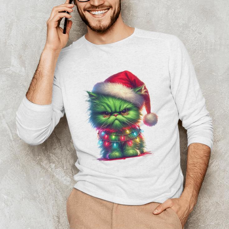 Ew People Meowy Cat Christmas Introvert Men Women Unisex Long Sleeve T-Shirt