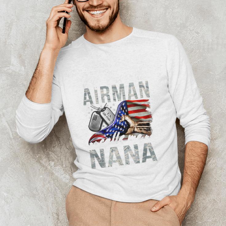 My Favorite Airman Calls Me Nana Air Force Graduation Nana Unisex Long Sleeve T-Shirt