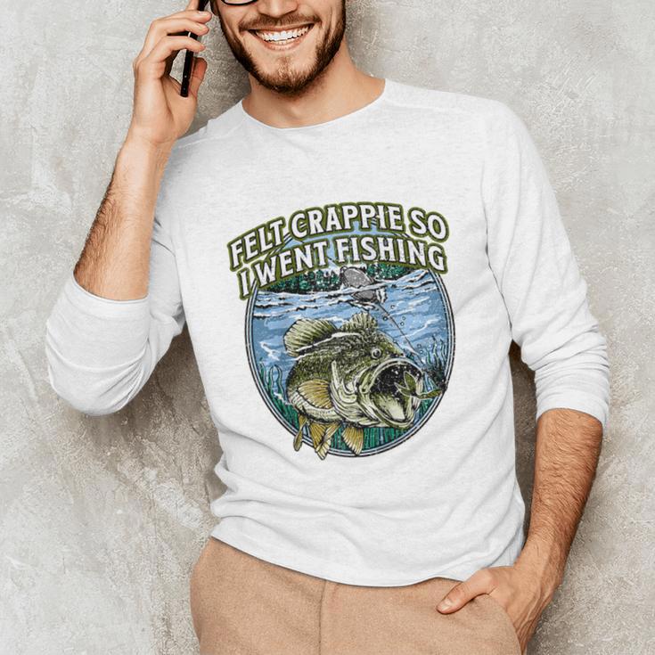 Felt Crappie So I Went Fishing Introvert Lakes Antisocial Raglan Baseball Tee Unisex Long Sleeve T-Shirt Felt Crappie So I Went Fishing Introvert Lakes Antisocial Raglan Baseball Tee Unisex Long Sleeve T-Shirt