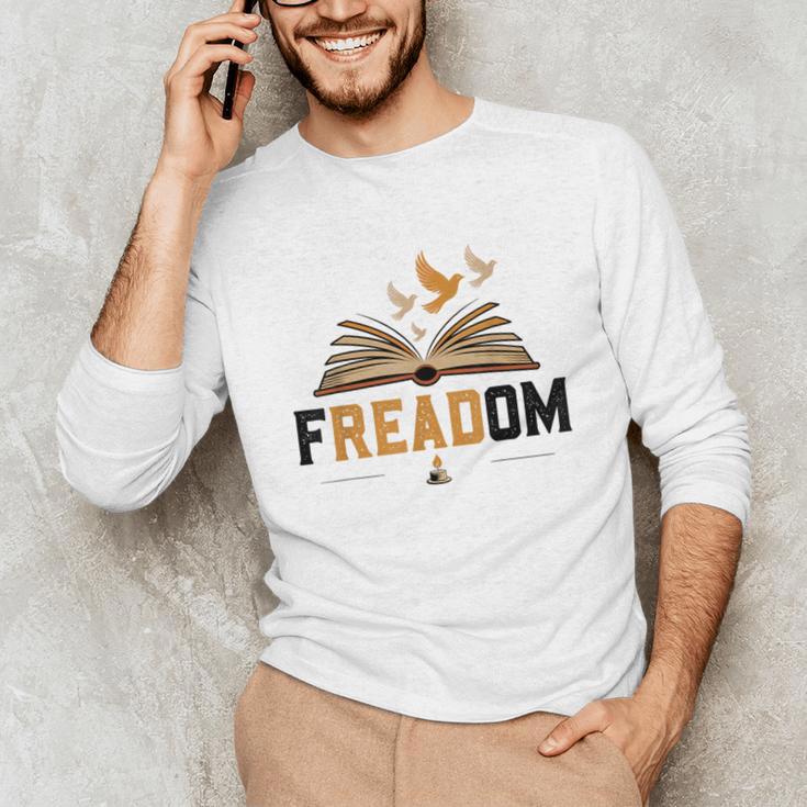 Freadom Anti Banned Books Lovers Reading Librarian Bookworm Unisex Long Sleeve T-Shirt
