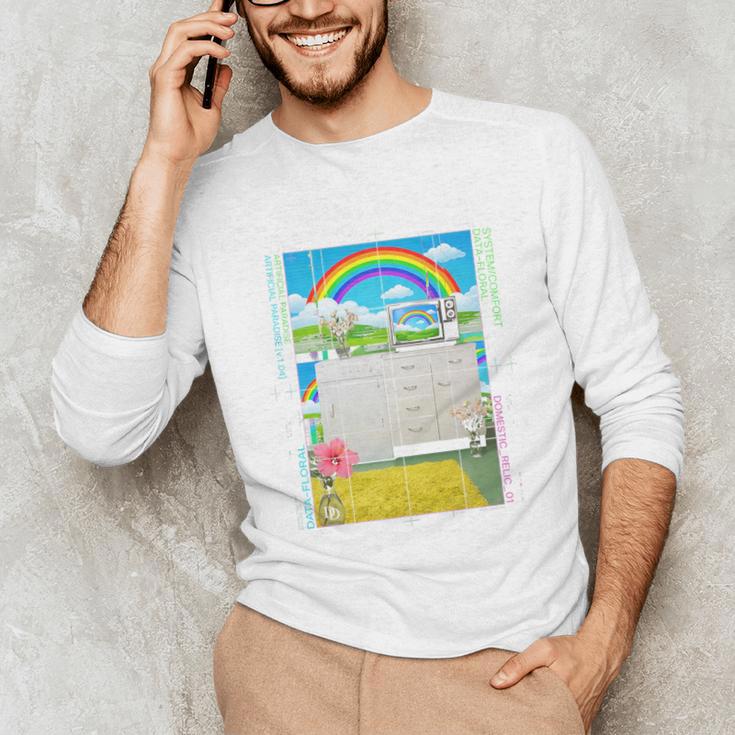 Frutiger Aero Aesthetic Rainbow Glitch Art Premium Tri-Blend Unisex Long Sleeve T-Shirt Frutiger Aero Aesthetic Rainbow Glitch Art Premium Tri-Blend Unisex Long Sleeve T-Shirt