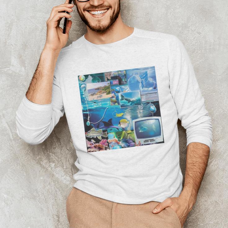 Frutiger Aero Retro Vibes Unisex Long Sleeve T-Shirt