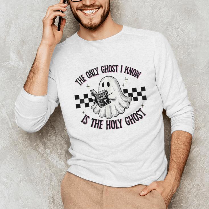 The Only Ghost I Know Is The Holy Ghost Ghost Read Book Unisex Long Sleeve T-Shirt