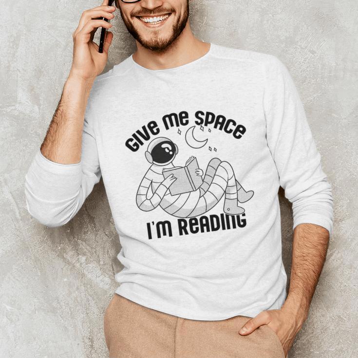 GIVE ME Space I'm Reading Kids Astronaut Book Reader Meme Premium Tri-Blend Unisex Long Sleeve T-Shirt