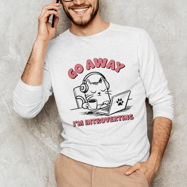 Go Away I´m Introverting Stay Home Socially Awkward Unisex Long Sleeve T-Shirt Go Away I´m Introverting Stay Home Socially Awkward Unisex Long Sleeve T-Shirt