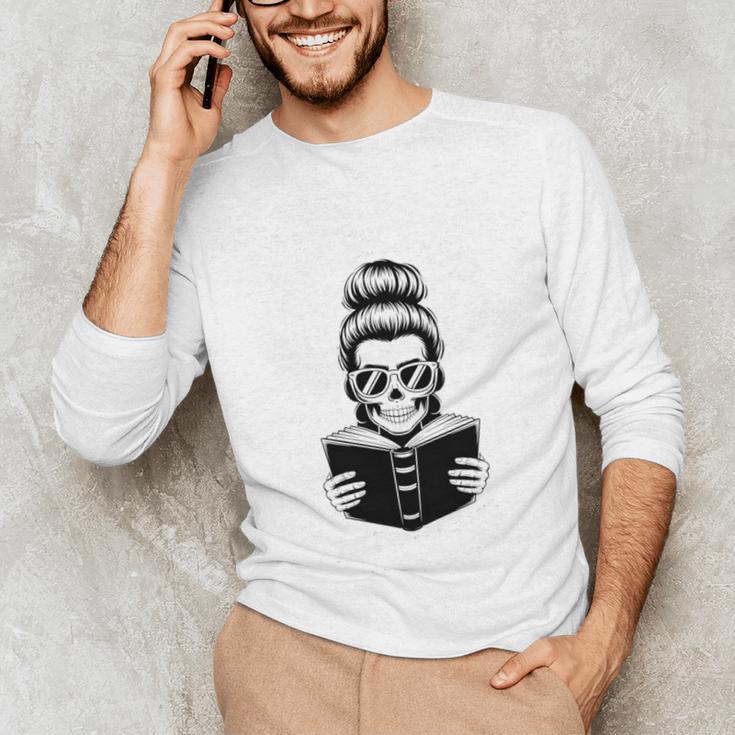 Good Girls Read Bad Books Skeleton Unisex Long Sleeve T-Shirt