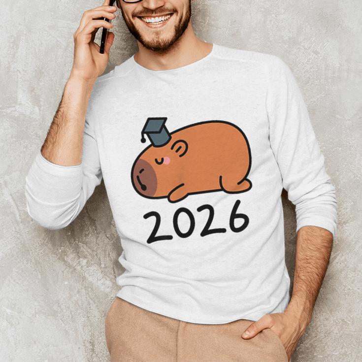 Grad Class Of 2026 Capybara Graduation Graduated Kids Unisex Long Sleeve T-Shirt