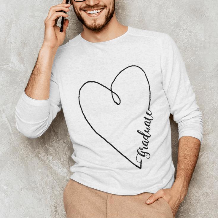 Graduate Heart Shirt Graduation Unisex Long Sleeve T-Shirt
