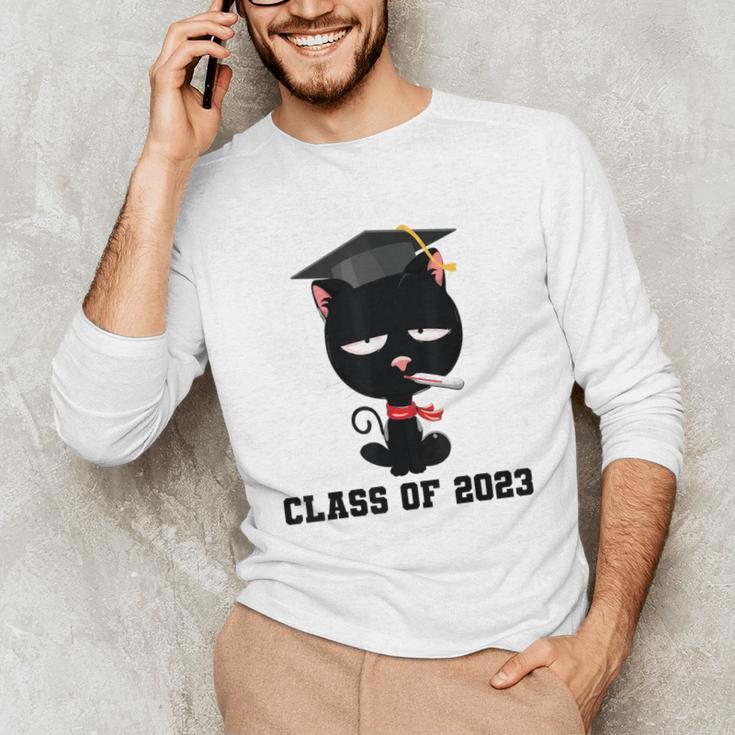 I Graduated Class Of2023 Cat Graduation Unisex Long Sleeve T-Shirt