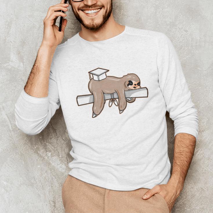 Graduation 2022 PhD Sloth Bachelor Master School Doctor Unisex Long Sleeve T-Shirt