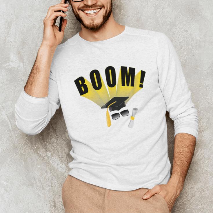 Graduation Cap And Diploma For Proud Graduation Unisex Long Sleeve T-Shirt