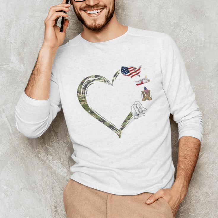 Heart Coast Guard Wife Coast Guard Graduation Wife USCG Wife Unisex Long Sleeve T-Shirt
