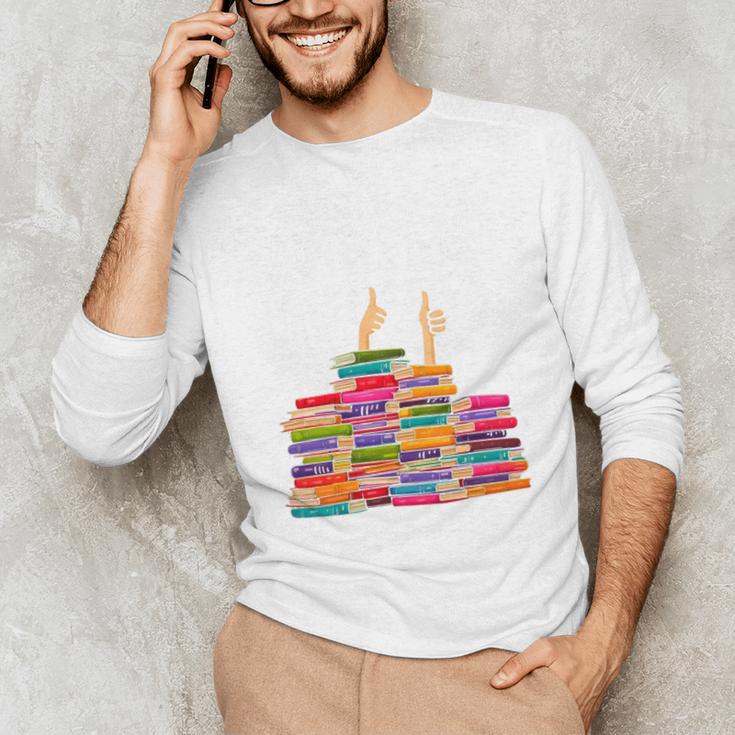 I'm Fine Reading Books Reader Book Lover Librarian Unisex Long Sleeve T-Shirt