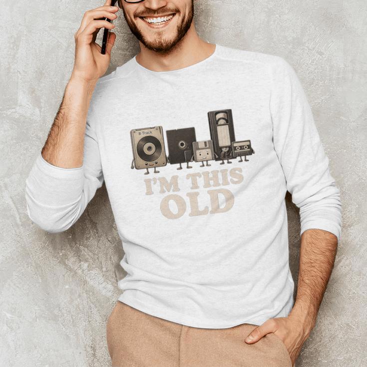 I’m This Old Retro Tech Nostalgia For 70s 80s Premium Tri-Blend Unisex Long Sleeve T-Shirt