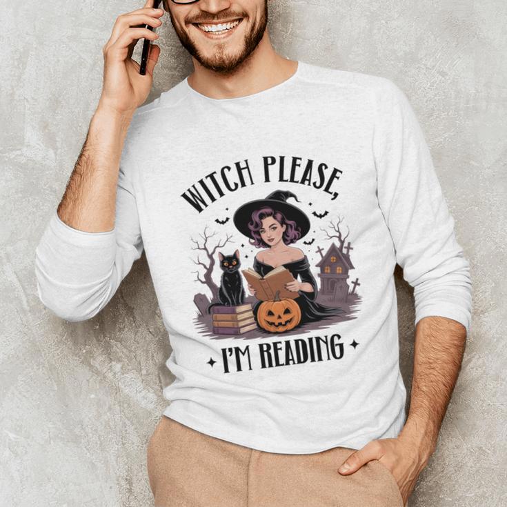 I'm Reading Halloween Witch Book Lover Unisex Long Sleeve T-Shirt