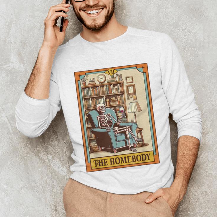Introvert Homebody Awkward Skeleton The Homebody Tarot Card Unisex Long Sleeve T-Shirt Introvert Homebody Awkward Skeleton The Homebody Tarot Card Unisex Long Sleeve T-Shirt