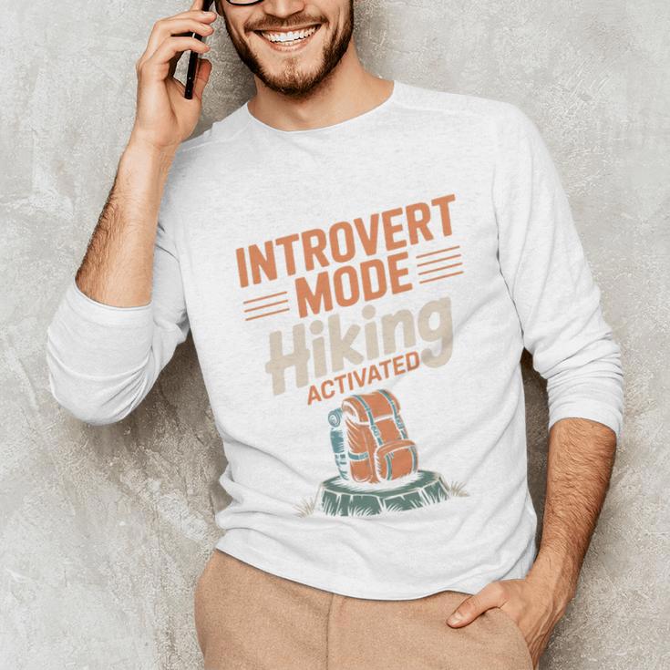 Introvert Mode Hiking Activated Hiker Unisex Long Sleeve T-Shirt Introvert Mode Hiking Activated Hiker Unisex Long Sleeve T-Shirt