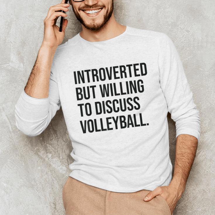 Introverted Volleyball Player Volleyball Introvert Unisex Long Sleeve T-Shirt